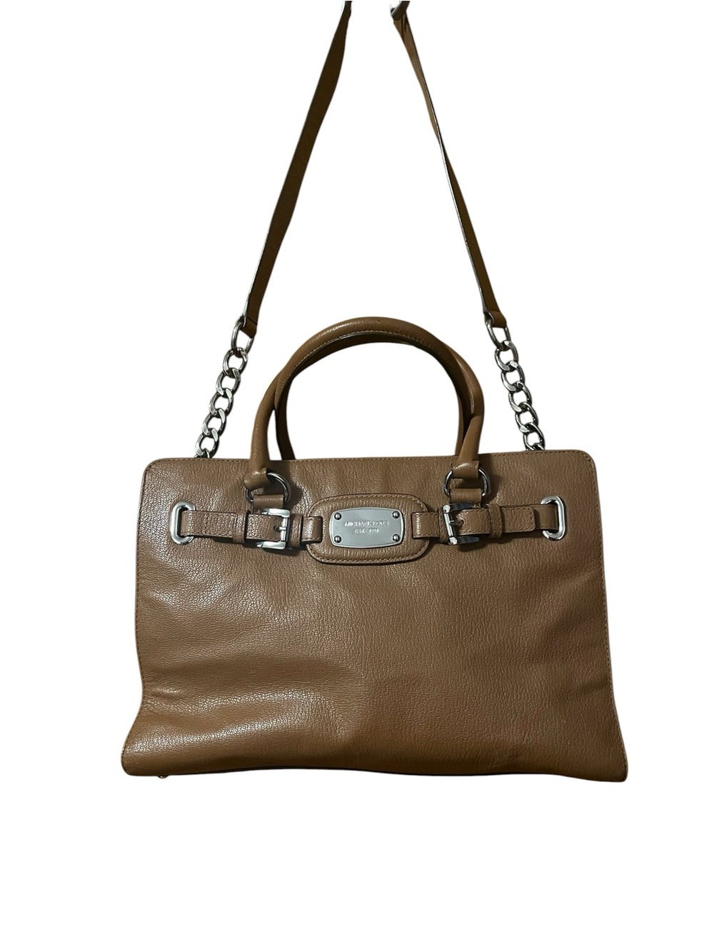 Michael Kors  Leather Satchel Handbag with Chain Strap